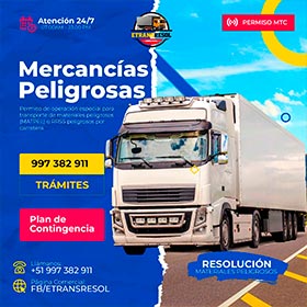 Autorizacion Para Transportar MATPEL Materiales Residuos y Sustancias Peligrosos MTC ETRANSRESOL